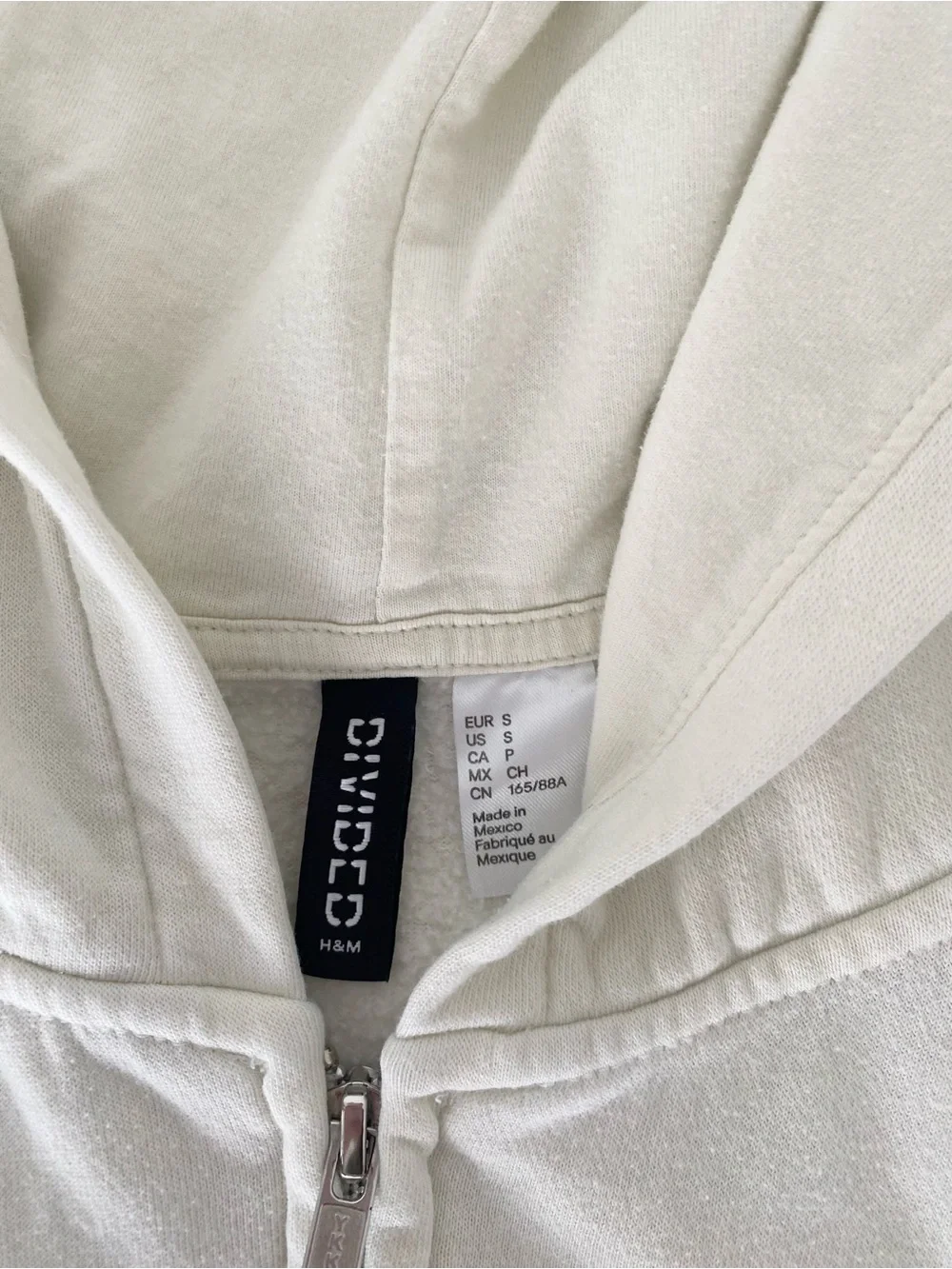 H&M Cream Full-Zip Hoodie with Hood - Picture 2 of 2